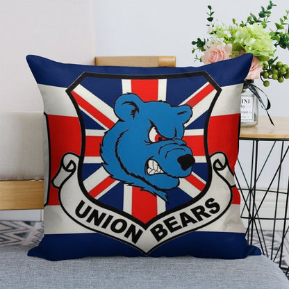 Union Bears Linen Throw Pillow Cover