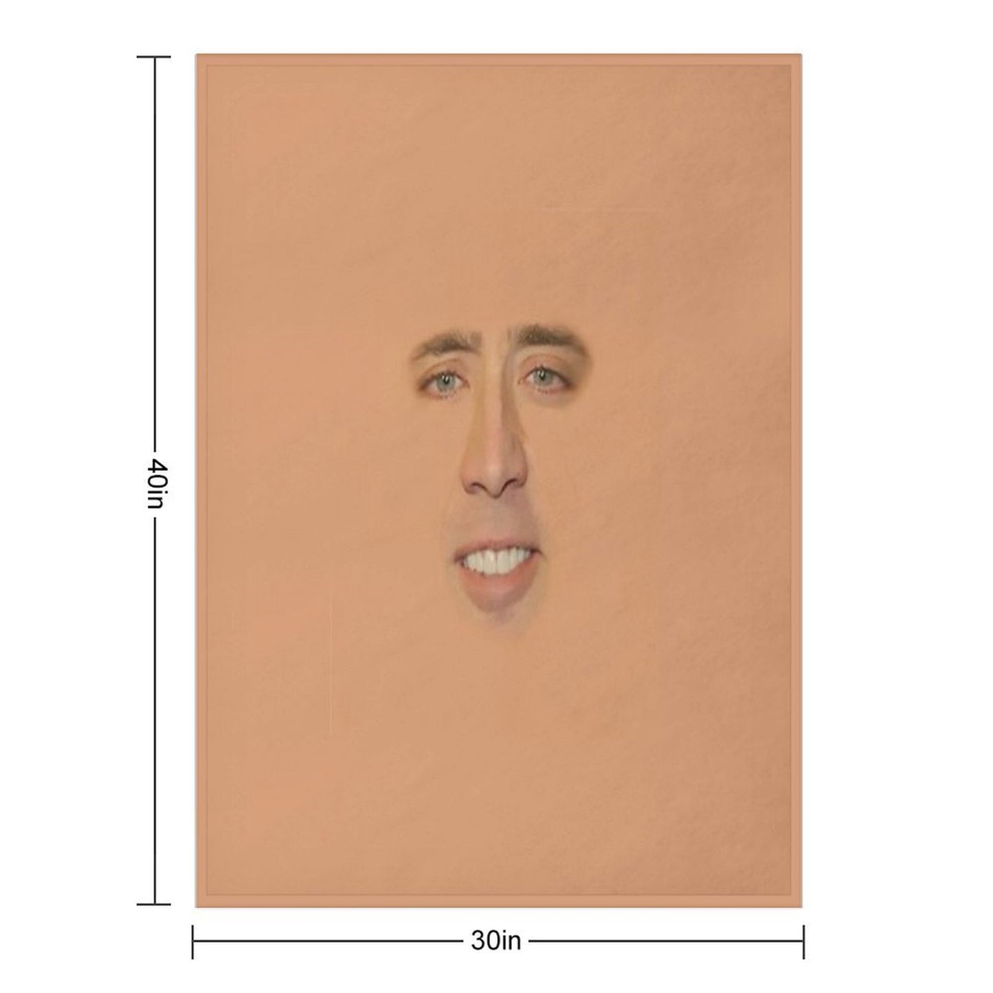 Nicolas Cage Full Face Throw Blanket