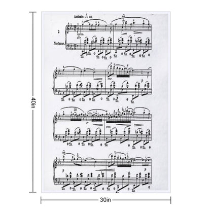 Chopin Nocturne Throw Blanket