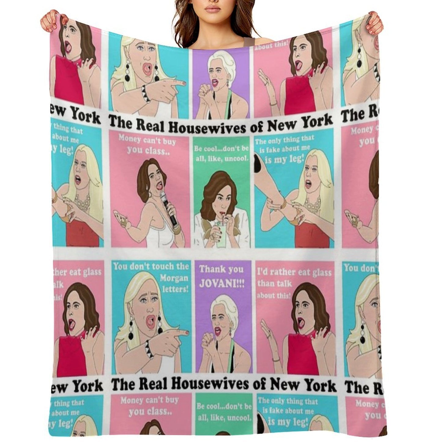 Real Housewives NY Drama Throw Blanket
