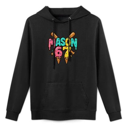 Mason 67 Ice Cream Funny Meme Six Seven Customizable Surface Hoodie