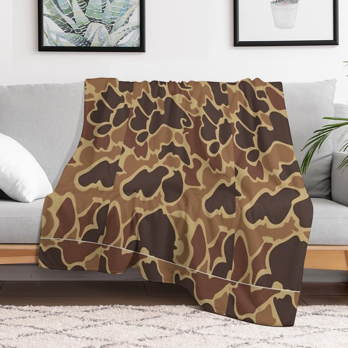 Duck Camo Throw Blanket