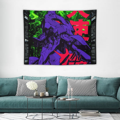 Neon Cyber Genesis Nerv Evangelion Tapestry