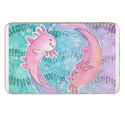 Super Cute Axolotl - Kawaii Bath Mat