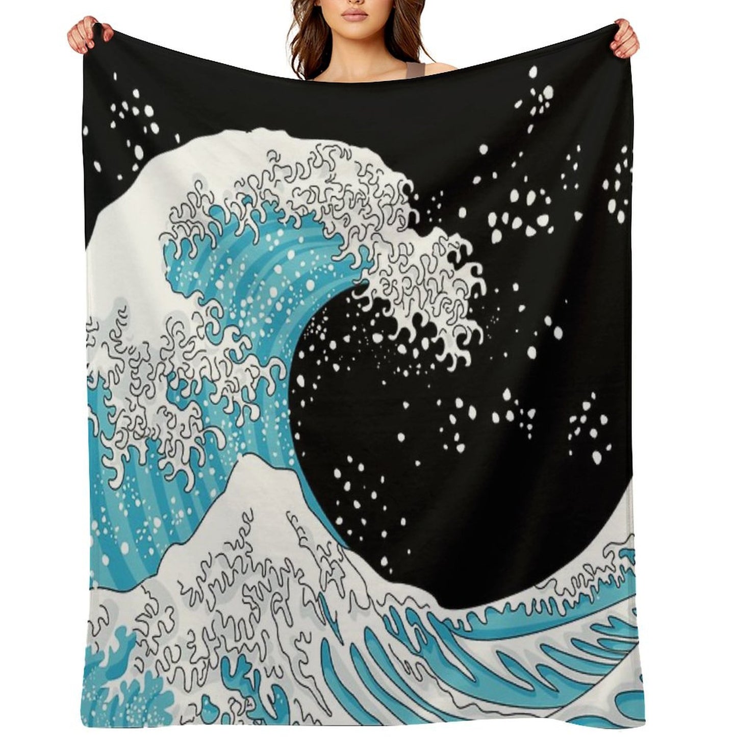 Kanagawa Wave Throw Blanket