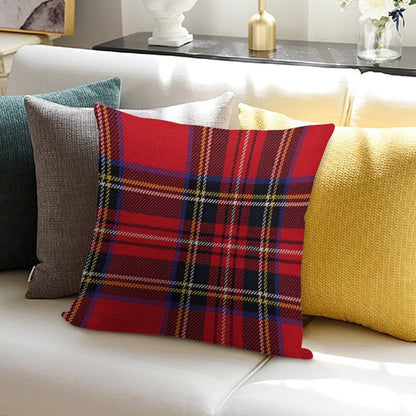Traditional Royal Stewart Scottish Tartan Soft Washable Throw Pillow