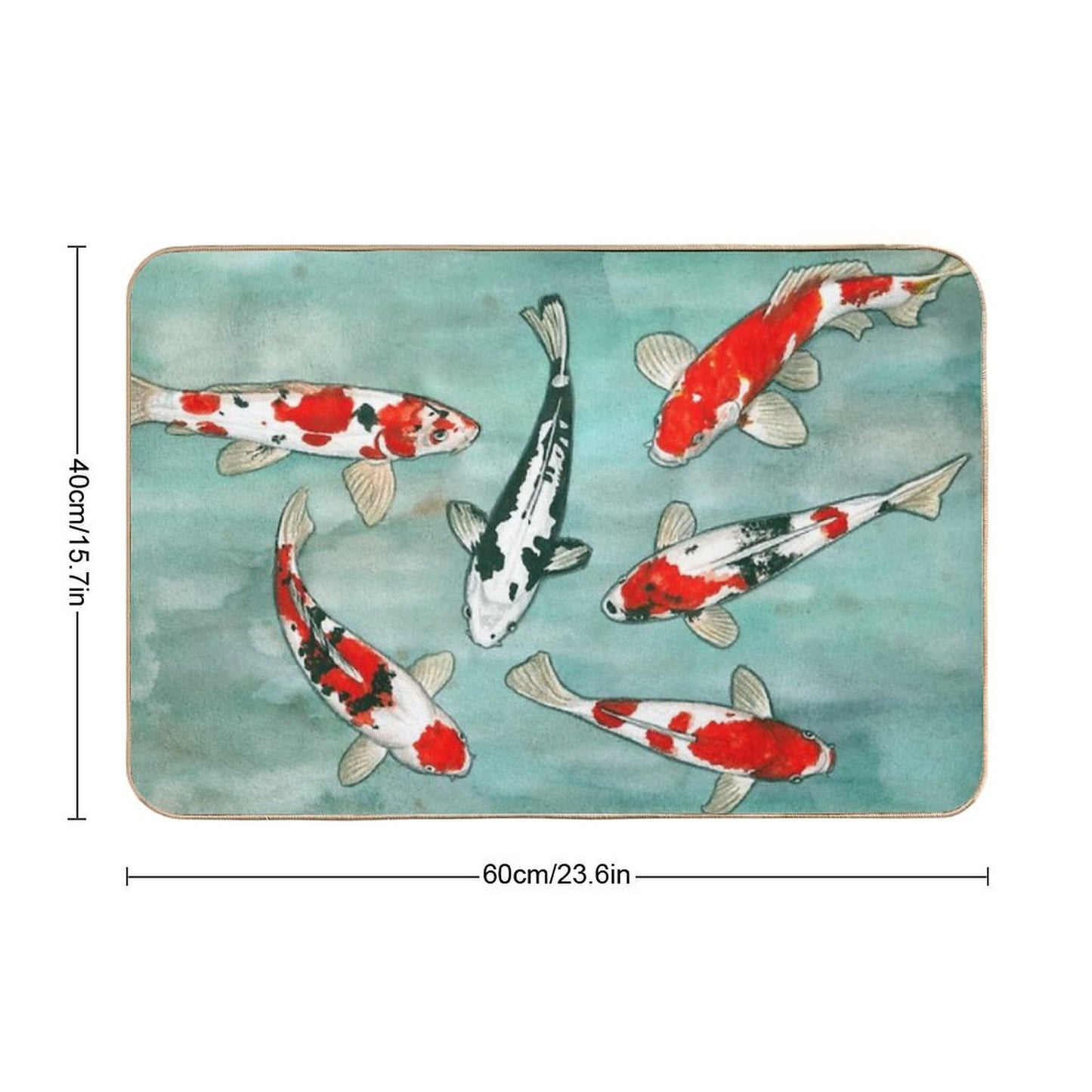 Le Ballet Des Carpes Koi Bath Mat