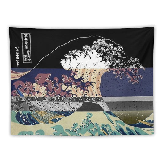 Tricolor Kanagawa Wave Tapestry