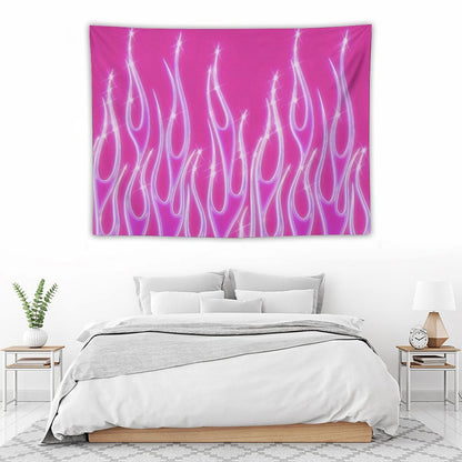 Pink Flames Tapestry