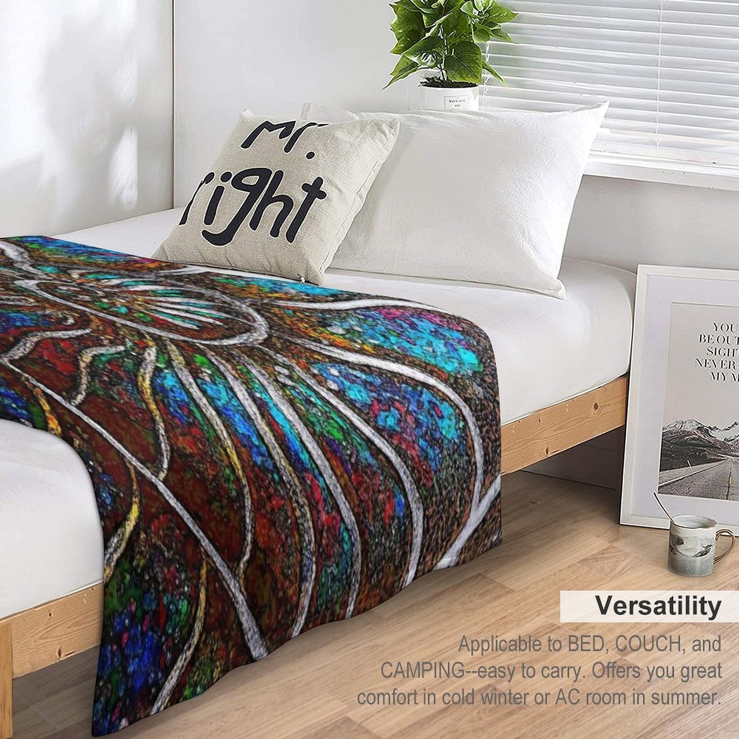 Ammonite Fossil Macro Abstract Art Throw Blanket