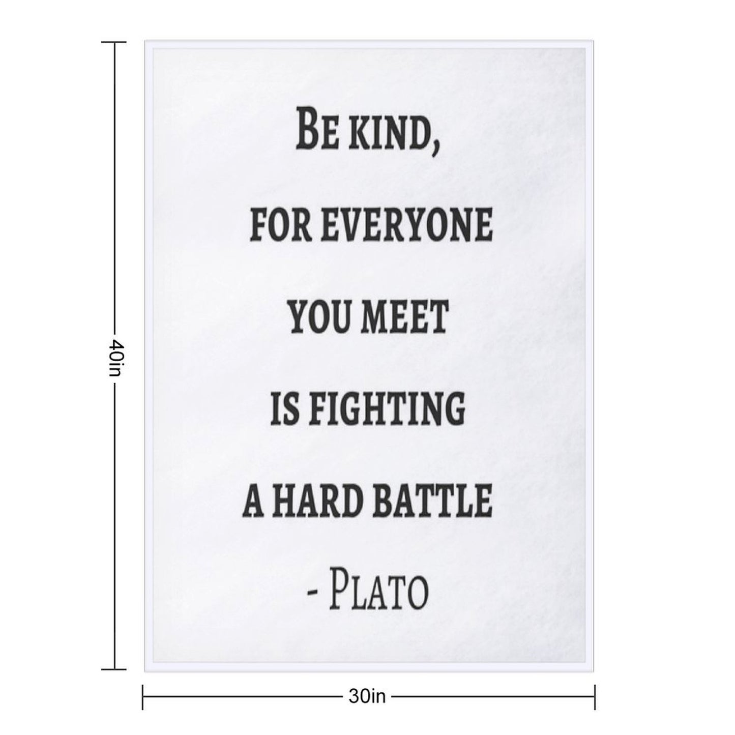 Greek Philosophy Quotes - Plato - Be Kind to Everyone You Meet Throw Blanket