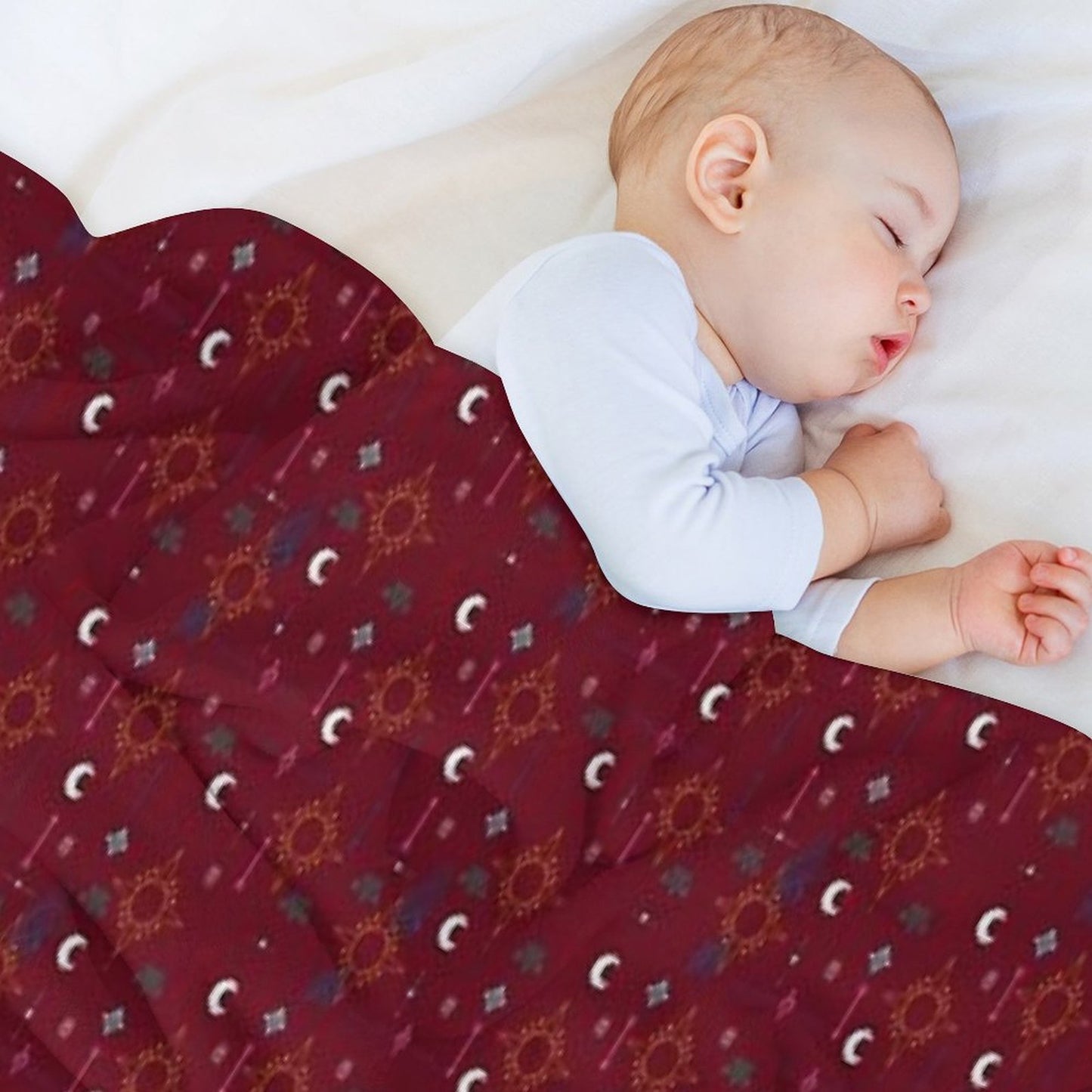 Mollymauk Tealeaf Pattern Throw Blanket