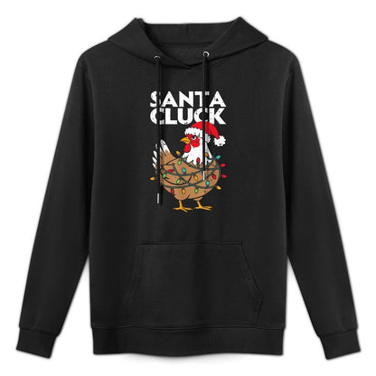 Chicken Christmas Santa Funny Holiday Men Women Kids Boys Breathable Fabric Hoodie