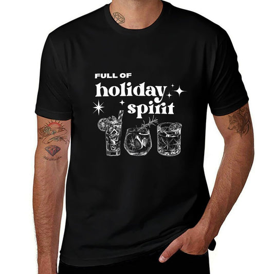 Christmas Full of Holiday Spirit Cocktail Club Women Men  Versatile T-Shirt