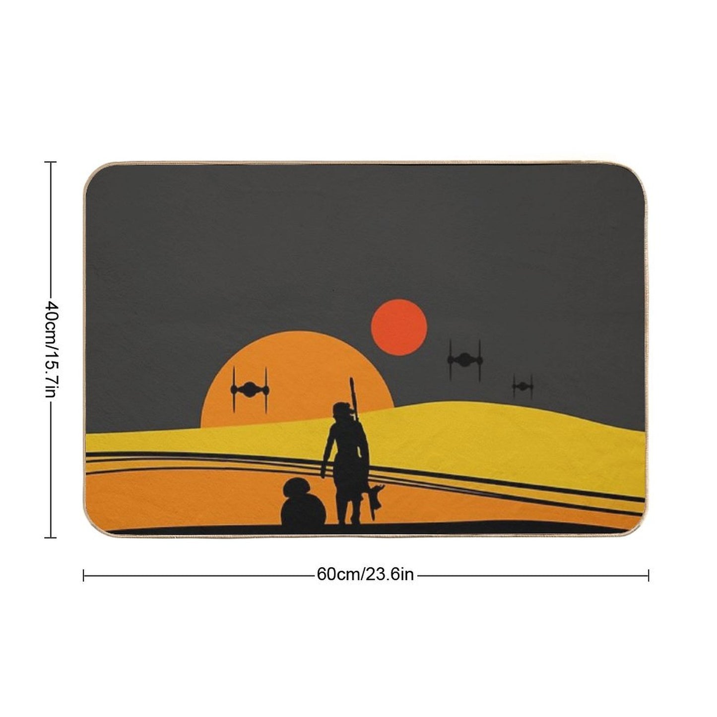 Tatooine Colorful Sunset Bath Mat