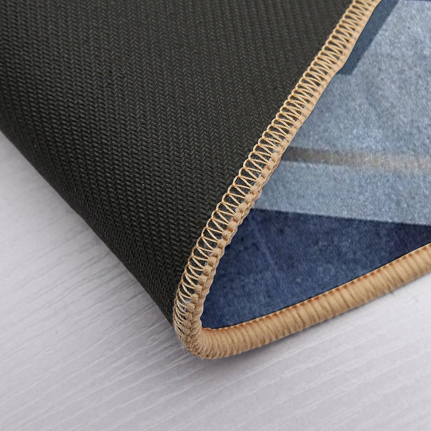 Blue And Grey Geo  Multi-Purpose Bath Mat