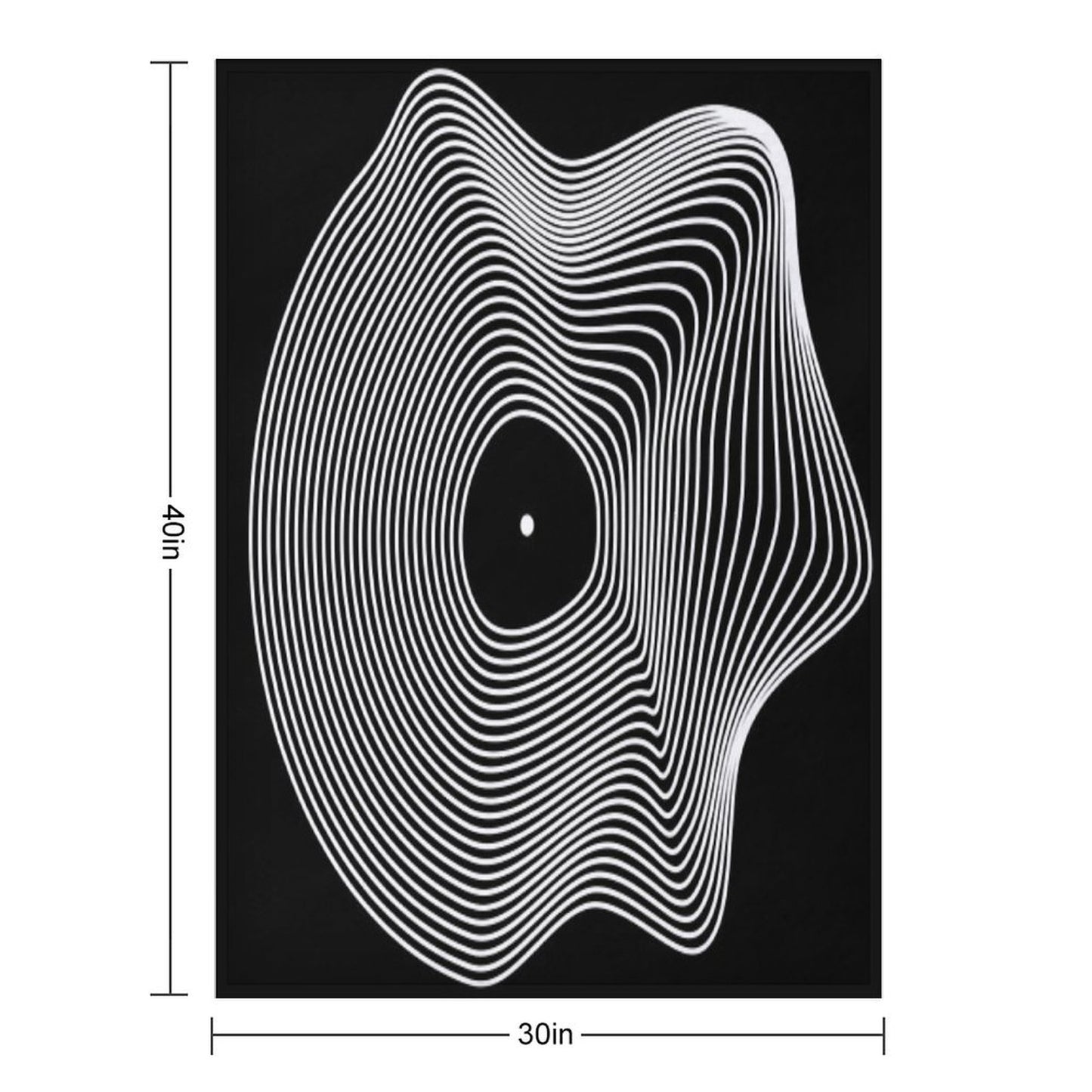 Music CD Optical Art Illusion Throw Blanket