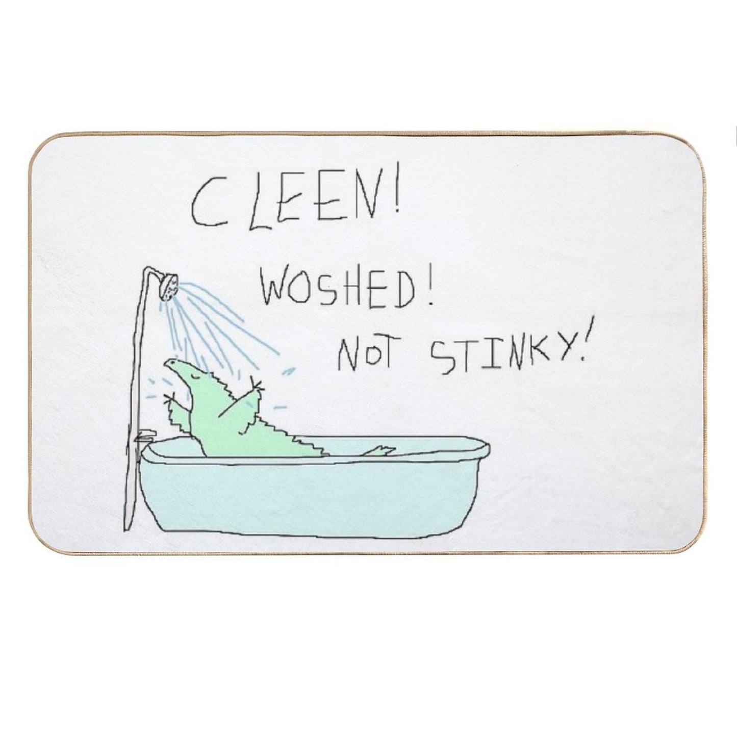 Clean! Washed! Not Stinky! Bath Mat