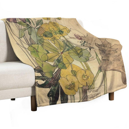 Spurge With Yham-Charles Rennie Mackintosh Throw Blanket