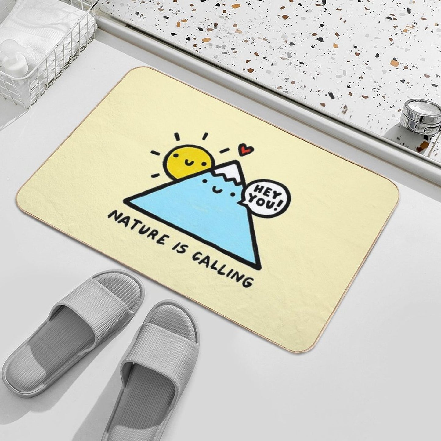 Hey You! Nature Is Calling  Eco-Friendly Bath Mat
