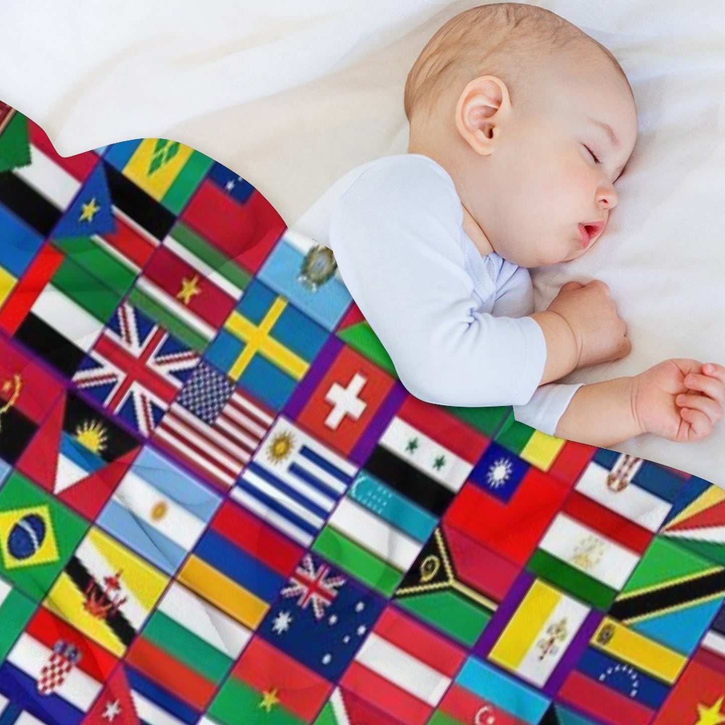 World Flags Throw Blanket