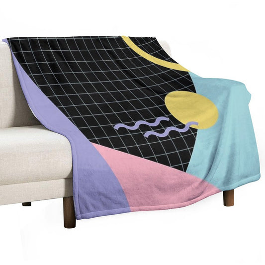 Memphis Pattern 7 - Retro 80s  90s Throw Blanket