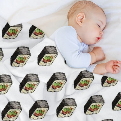 Sushi Illustration Throw Blanket