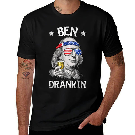 Ben Drankin 4th of July Benjamin Franklin Men Women USA  Affordable Price T-Shirt