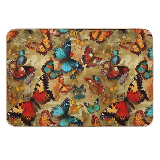 Embrace The Beauty of Bold Colors with Butterfly Prints Bath Mat