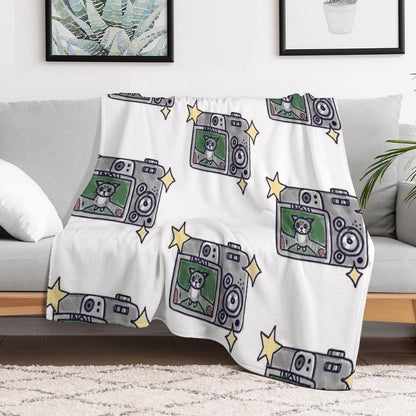 Cat Selfie Throw Blanket