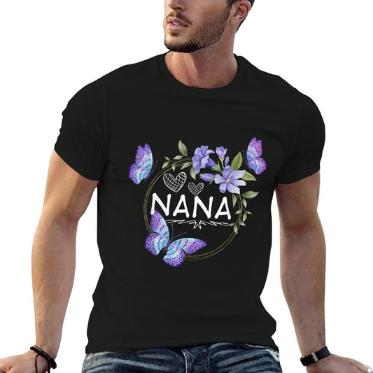Nana Shirt For Women with Butterflies Mother&#39;s Day T-Shirt