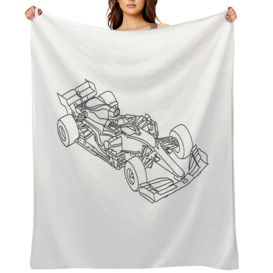 F1 Sketch Throw Blanket