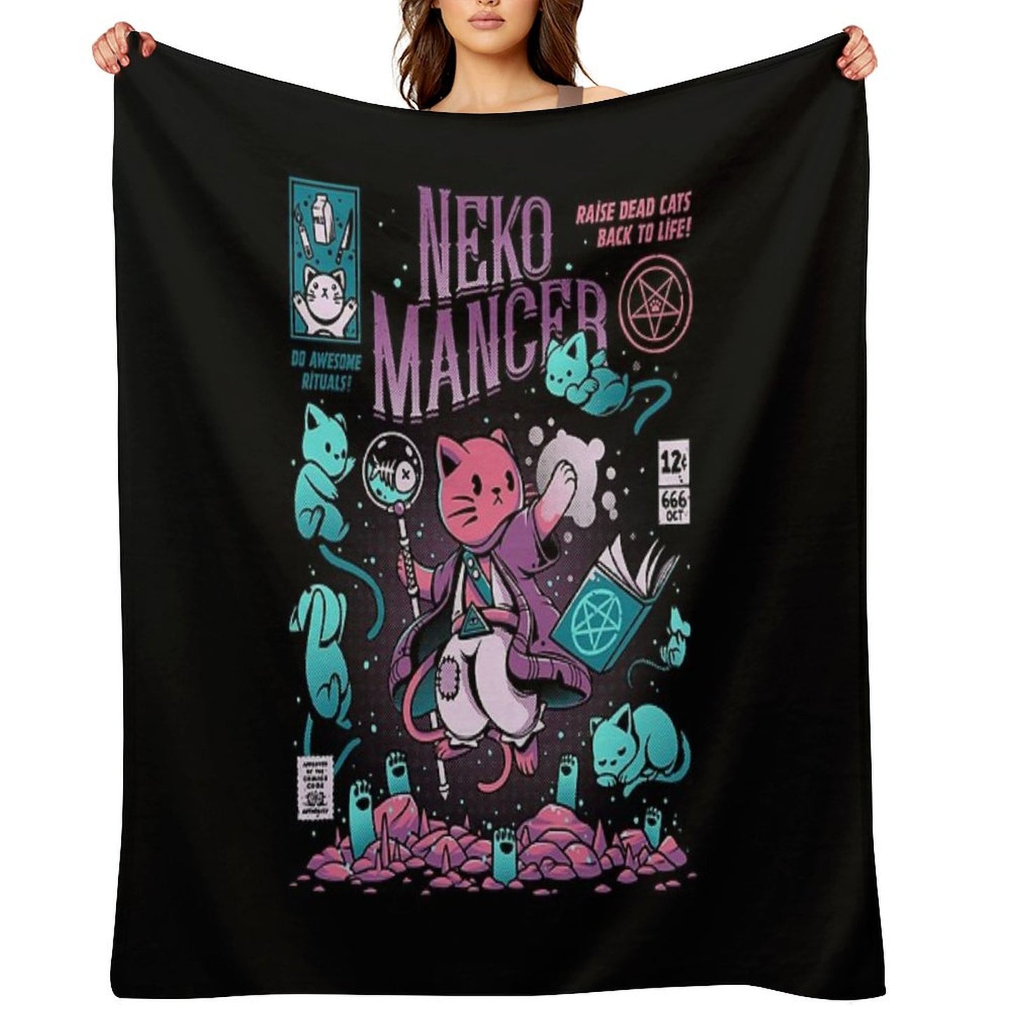 Nekomancer Throw Blanket