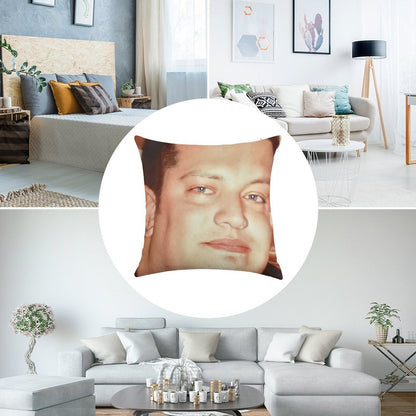 Sal's Face Linen Throw Pillow Cover