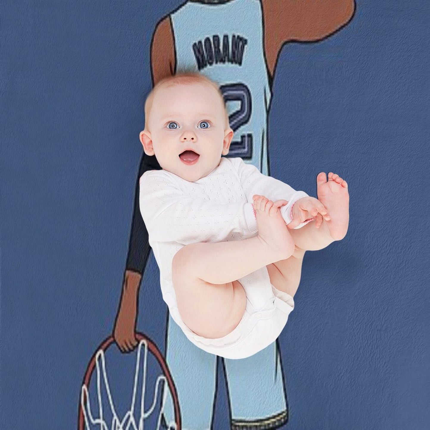 Ja Morant And The Rim Throw Blanket