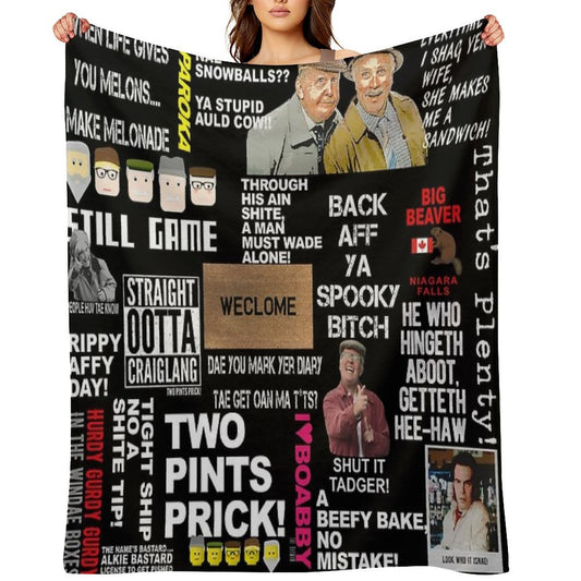 Still Game Scrap Book Throw Blanket