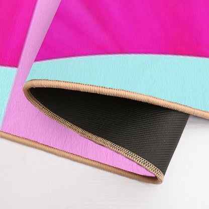 Neon Pastel Color Blocking Bath Mat