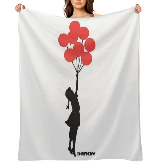 Banksy - Balloon Girl Throw Blanket