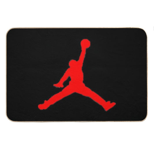 Jordan Silhouette Dunk Red Summer Vibe Bath Mat