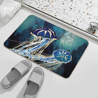 Metallic Jellyfish III Bath Mat