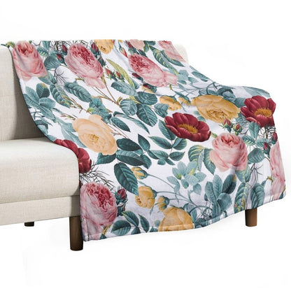 Vintage Garden VI Throw Blanket