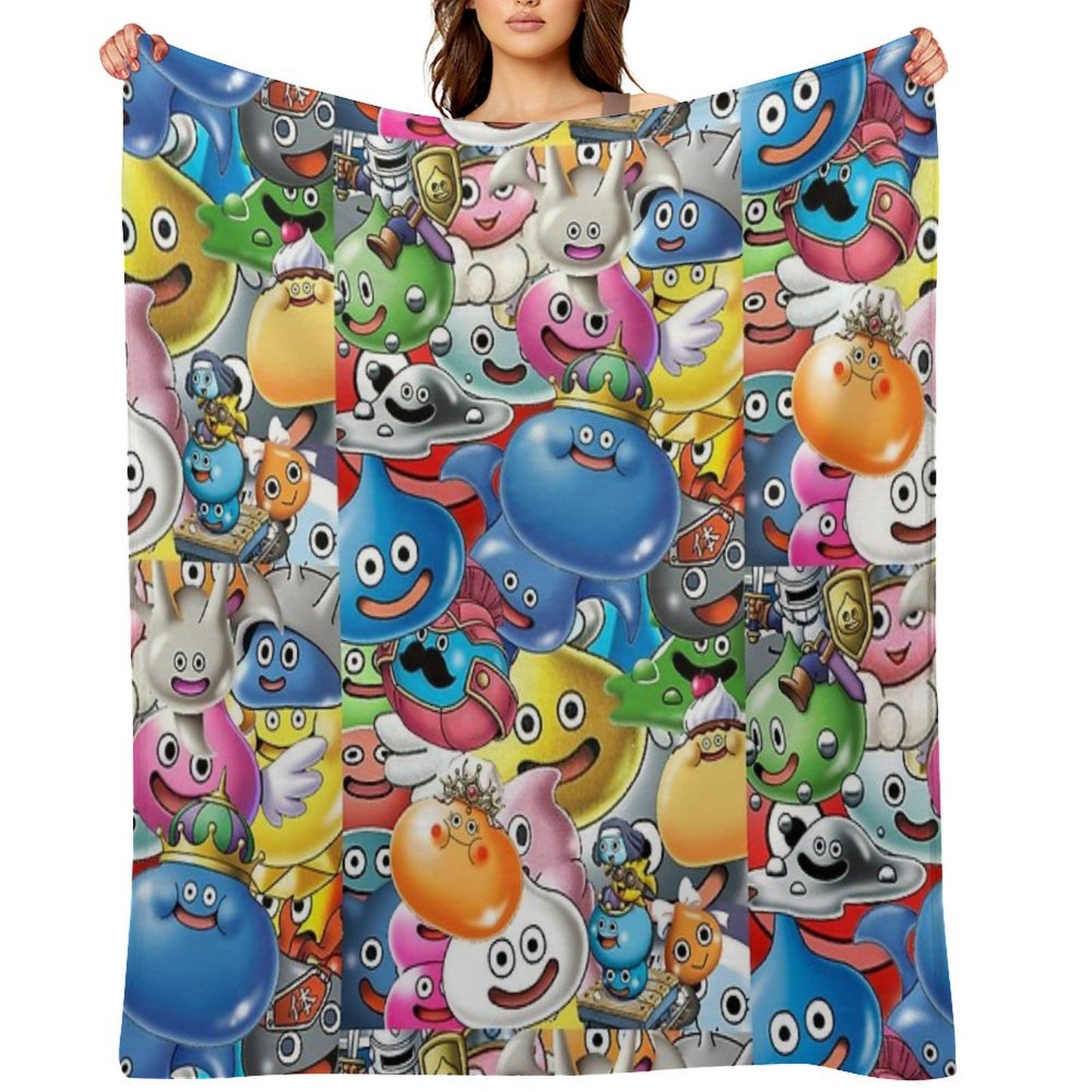 Dragon Quest Slimes Throw Blanket