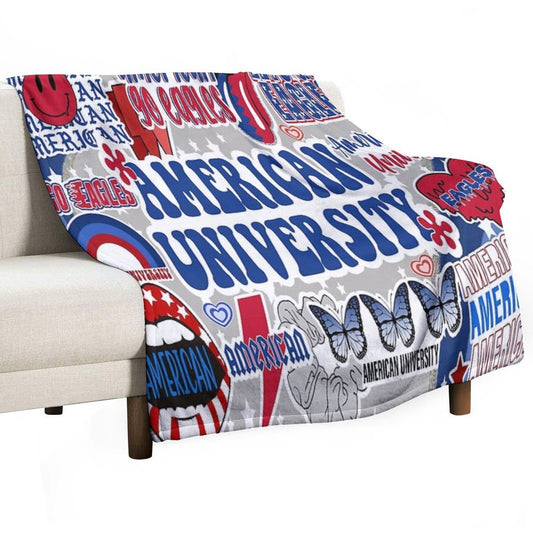 American Collage Throw Blanket