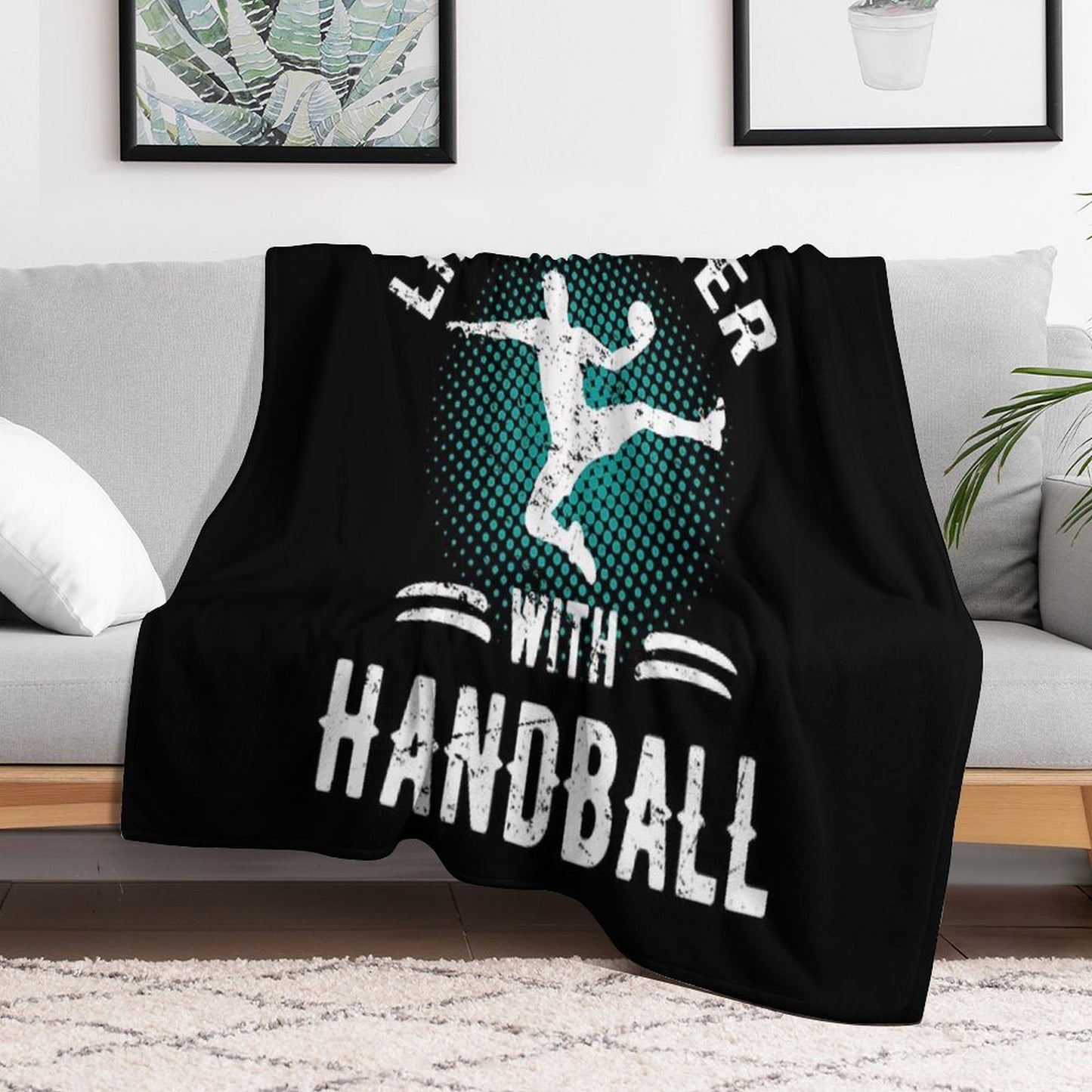 Handball Vintage Throw Blanket