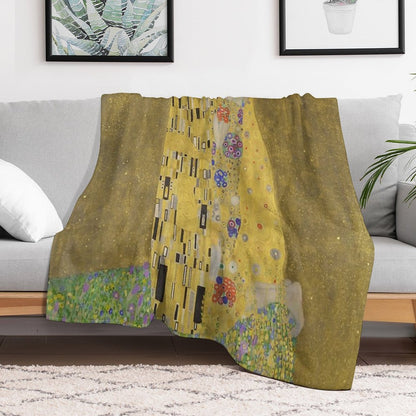 The Kiss - Gustav Klimt Throw Blanket
