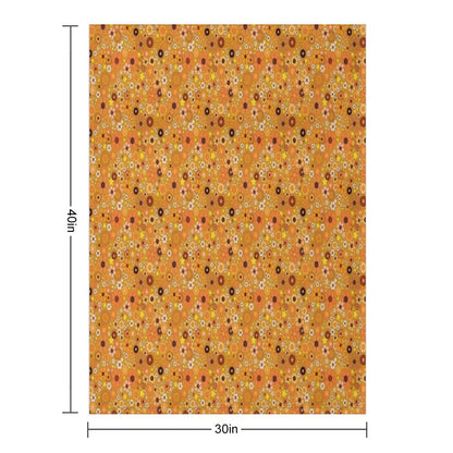 Hippie Flower Stars 60s 70s Throw Blanket