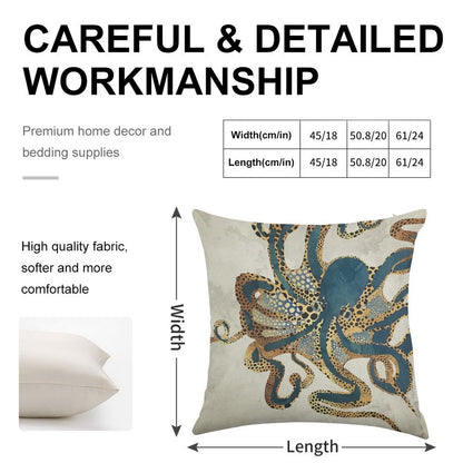 Underwater Dream VI Linen Throw Pillow Cover