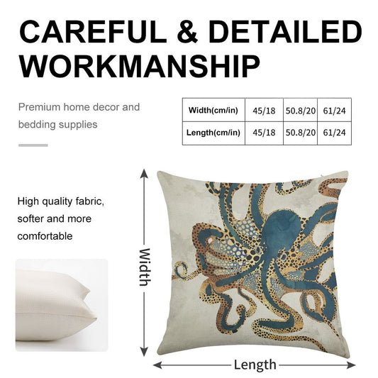 Underwater Dream VI Linen Throw Pillow Cover