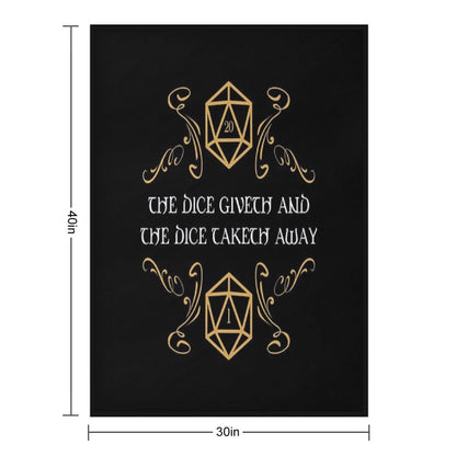 The Dice Giveth And Taketh Away Natural 20 And Critical Fail Throw Blanket