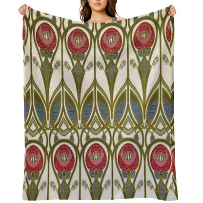 Charles Rennie Mackintosh Design Throw Blanket
